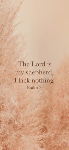 the lord is my shepherd, i lack nothing