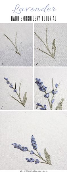 the instructions for how to make lavender embroidery