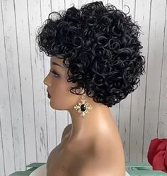 Embrace a bold and beautiful look with the Women Short Afro Fluffy Curly Wig. This stunning wig features short, fluffy curls in a natural black shade, providing a voluminous and textured appearance. Made from high-quality synthetic fibers, it offers a realistic feel and a comfortable fit. Perfect for everyday wear or special occasions, this wig allows you to effortlessly achieve a stylish and dynamic afro look. #AfroWig #CurlyHair #BlackHair #ShortWig #SyntheticWig #FashionWigs #HairTransformation #Affiliate Afro Look, Fluffy Curls, Short Afro, Afro Wigs, Natural Wigs, Curly Wig, Black Shade, Short Wigs, Wig Styles