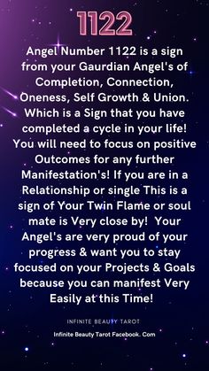 an image with the words, angel number 1222 is a sign from your gaudian angel's