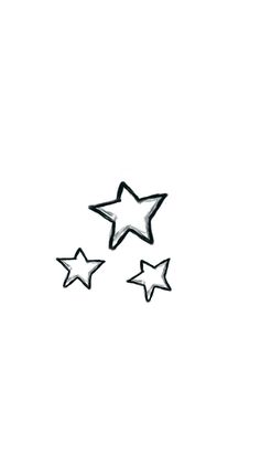 three silver stars on a white background