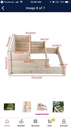 an image of a wooden bed frame with measurements for the size and width, as well as instructions to make it