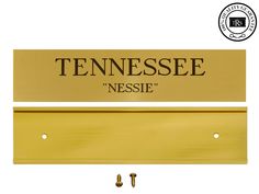 brass name plate with screws for tennis rackets