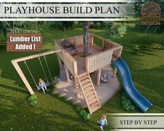 an image of a play house built plan