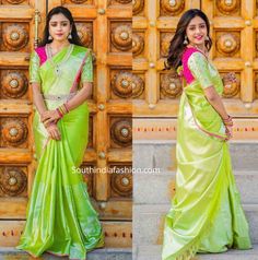 vithika sheru green pattu saree ugadi 1 scaled Green Colour Pattu Blouse Designs, Vithika Sheru Saree, Silver Zari Pattu Sarees, Green Pattu Sarees Weddings, Parrot Green Pattu Saree, Green Pattu Blouse Designs, Green Kanchi Pattu Saree, Green Colour Blouse Designs, Shara Dress