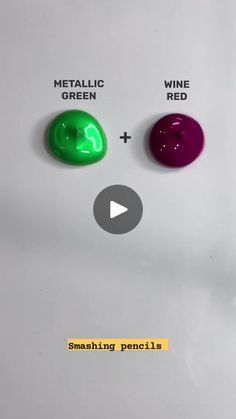 three different colored buttons with the words metallic green and wine red