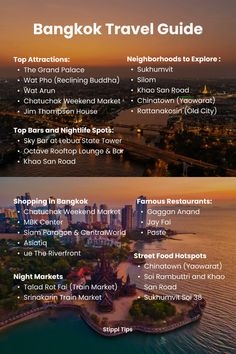 bangkok travel guide with the top attractions and things to see