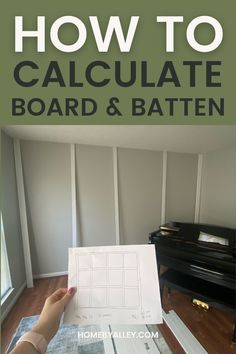 a person is working on a board and batten with the words how to calculate