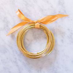 Set of 5 Yellow Gold Party Bangles Golden Thread, Gold Party, Gold Bracelet, Bangles, Thread, Yellow Gold, Yellow, Gold