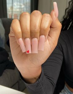 Plain Cute Nails, Plain Acrylic Nails, Acrylic Toe Nails, Plain Nails, Girly Acrylic Nails, Short Square Acrylic Nails, Acrylic Nails Coffin Pink, Long Square Acrylic Nails