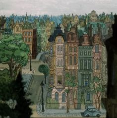 an image of a city with lots of buildings and trees in the foreground,