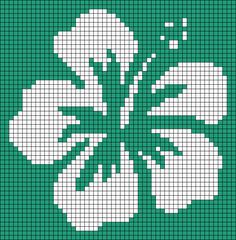 a cross - stitch shamrock with four leaf clovers in white and green on a green background