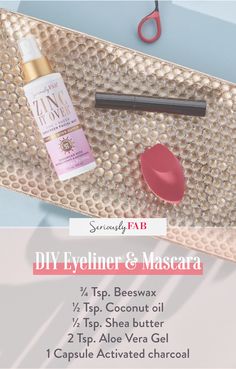 DIY Eyeliner and Mascara. This natural recipe can be used as liquid eyeliner and/or mascara. Simply use an old mascara tube or eyeliner container. Clean it before use by soaking in hot water for 10-15 minutes.  #diymakeup #diyeyeliner #diymascara #naturalbeauty #organicbeauty #greenbeauty #healthyskin Diy Eyeliner, Eyeliner And Mascara, Natural Face Scrub, Organic Skin Care Recipes, How To Do Eyeliner, Skincare Blog, Diy Products, Mascara Tips