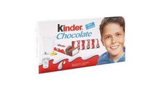 kinder chocolate bar with white chocolate on top