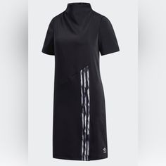 Adidas X Danielle Catharine 3-Stripes Dress | Size S Never Worn Danielle Cathari, Black Turtleneck Dress, Sporty Looks, Turtleneck Dress, Grown Women, Womens Black Dress, Adidas X, Turtle Neck Dress, Firebird