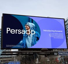 a billboard with the words persadio on it