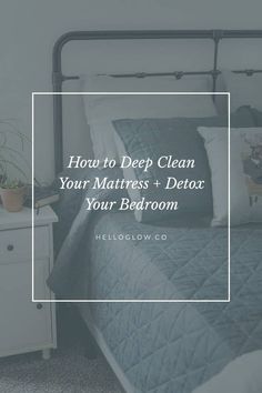 Deep clean your mattress with a simple combination of baking soda and essential oils to deodorize, eliminate moisture and kill dust mites. Clean Your Mattress, Floor Cleaner Recipes, Environmental Cleaning, Hello Glow, Stainless Steel Cleaner, Laundry Tips, Bedroom Organization, Cleaner Recipes, Making Glass