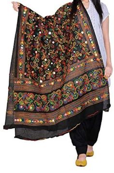 Designer Black Aari Embroidery kutch Work Design Cotton Long Women's Cotton Dupatta Mirror Stickers Stole Veil Stole Hijab Sarong Fabric :Cotton Length: 2.5 Meter Rajasthani Jaipuri Dupatta NOTE *Actual color may vary slightly from your monitor. *We dispatch the product within 5 days after Confirmation of Payment Received. *Payment accept through PayPal only. SHIPPING POLICY * Standard Shipping: All the items are shipped through India Post with the service of REGISTERED AIR MAIL. This service takes 15-25 working days to deliver the package after the payment cleared.. In rare case it may take up to 3-4 weeks for delivery depending upon the destinations & customs regulation in your country. We Ship Worldwide from INDIA. * Express Shipping : We deliver via DHL or Fedex. This take 3-7 working Luxury Kalamkari Print Dupatta For Navratri, Multicolor Cotton Dupatta With Embroidered Border, Folk Style Cotton Embroidered Dupatta, Festive Folk Dupatta With Resham Embroidery, Embroidered Cotton Folk Dupatta, Folk Style Embroidered Cotton Dupatta, Black Traditional Embroidered Fabric With Mirror Work, Traditional Black Embroidered Fabric With Mirror Work, Black Cotton Dupatta With Floral Embroidery