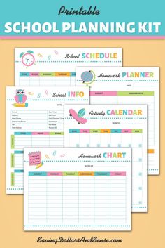 Free Student Planner Printable planner2021 #bestplannersformoms #bookplanner #realisticplanner. Homework Chart, School Planning, Printable School, Back To School Organization, School Info, Kids Planner