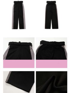 This price is for a pair of pants and a belt. Material:Cotton / PolyesterShorts / Pants Details:Straight-leg Cut  	 		 			Size 			S 			M 			L 		 		 			Waist 			62 			66 			70 		 		 			Hips 			98 			102 			106 		 		 			Thigh 			64 			66 			68 		 		 			Full Length 			98 			100.5 			103 Black Straight Leg Pants With Belt, Black Straight Leg Bottoms With Belt, Black High Waist Pants With Belt, Black Belted Bottoms For Streetwear, Pants Details, Pair Of Pants, Flight, Full Length, Straight Leg