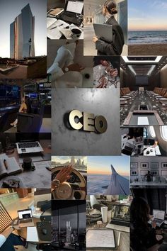 a collage of many different pictures with the word ceo