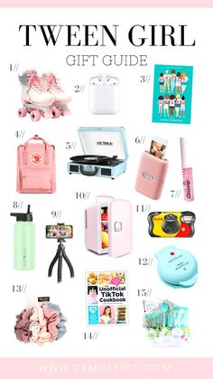 Tween Girl Gift Ideas Teen Girl Gift Guide, Teen Girl Birthday Gifts, Girl Gift Ideas, Girl Gift Baskets, Girls Gift Guide, Teen Christmas Gifts, Christmas Gifts For Teen Girls, Cool Gifts For Teens