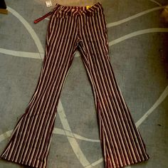 Rock & Roll Cowgirl High Rise Flare Striped Jean . W 26 L 36. Burgundy And White Bandana Flare Pants, Flare Pants Platform Boots, Rodeo Queen Pants, Brown Swirl Flare Pants, Santa Flare Pants, Cheap Red Low-rise Bottoms, Graphic Flare Pants, 70s Pattern Pants, Plad Bell Bottom Pants