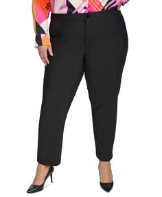 in stock Black 4-way Stretch Bottoms For Workwear, Black 4-way Stretch Pants For Office, Black 4-way Stretch Ankle-length Dress Pants, Black Ankle-length 4-way Stretch Dress Pants, Black Ankle-length 4-way Stretch Bottoms, Black Ankle-length Pants With 4-way Stretch, Black Tapered Leg Pants With 4-way Stretch, Black 4-way Stretch Tapered Leg Pants, Black Fitted Mid-rise Work Pants