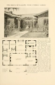 an old house with two floors and three rooms in the same room, as well as another floor plan