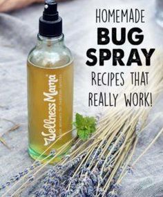 Homemade Bug Spray Recipe, Homemade Bug Spray, Natural Bug Spray, Wellness Mama, Bug Spray