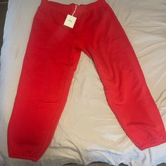 Khy By Kylie Jenner Fleece Jogger Oversize Boyfriend Boxyfit Size Large Color “Red” Brand New With Tags Cell Phone Holster, Phone Holster, Fleece Joggers, Walker Boots, Pajama Shirt, Fit N Flare Dress, Boot Sandals, Rain And Snow Boots, Kylie Jenner