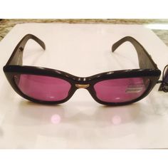 100% Authentic Rare Vintage Yves Saint Laurent Sunglasses With Gold Y Name Engraved Hardware On Black Frames And Fuchsia Tinted Lens From The 70's Or 80's. Model Number 6533y505135 New Old Stock. Sunglasses Are New Never Worn Also Comes With Case, (However Case Has A Few Nicks Due To Age And Storage But Still In Very Good Condition, Sunglasses Are Still Perfectly Preserved). Made In Italy. Formal Purple Sunglasses With Tinted Lenses, Formal Purple Tinted Sunglasses, Saint Laurent Vintage, Saint Laurent Accessories, Vintage Yves Saint Laurent, Saint Laurent Sunglasses, Black Frames, Vintage Sunglasses, Sunglasses Vintage