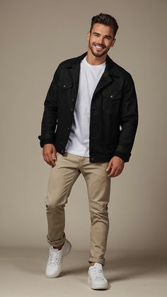 Discover stylish and casual men's jeans outfit ideas blending casual fashion with classy and street style Elevate your summer wardrobe with casual street style looks for men - simple classy and black Ideal for showcasing casual simplicity and classy men's fashion Ripped Jeans Look, Looks For Men, Jeans Outfit Ideas, Jeans Outfit Men, Mens Trendy Outfits, Men's Outfits, Jeans Outfits, Classy Men, Winter Outfits Men