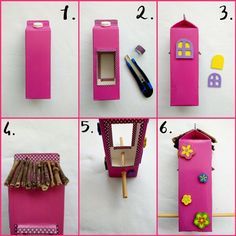 instructions for making a doll house out of cardboard