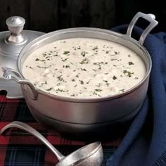 a bowl of food sitting on top of a table