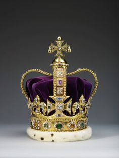 a gold crown sitting on top of a table