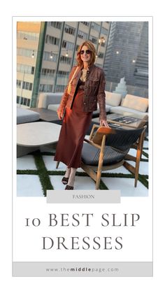 Head over to the blog to check out my list of the 10 best slip dresses that are perfect for fall! Dresses For Women Over 50, Turtleneck Under, Dresses For Fall, Slip Dresses, Black Slip Dress, Classic Wardrobe Staples, Black Slip Ons