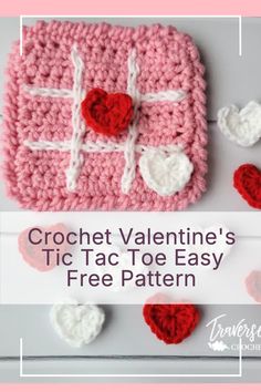 Create this cute crochet tic tac toe game with this free pattern!