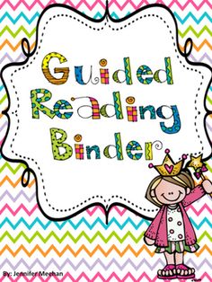 guided reading binder with a girl wearing a crown