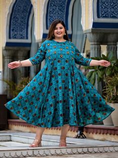 Plus size indianwear wedding | plus size kurta | Plus size anarkali dress for women | plus size indian clothes | plus size kurti for woman | indian outfits plus size ■ PRODUCT DETAILS: Fabric:- Rayon Print:- Discharge Style:- Circular Work:- Handwork ■ SIZE CHART:- SIZE 3XL Bust:  46" Waist: 44" Hip: 50' SIZE 4XL Bust:  48" Waist: 46" Hip: 52" SIZE 5XL Bust:  50" Waist: 48" Hip: 54" SIZE 6XL Bust:  52" Waist: 50" Hip: 56" SIZE 7XL Bust:  54" Waist: 52" Hip: 58" ■ MODEL DETAILS: Model Height: 5.6 Ankle-length Dresses For Diwali, Long Sleeve Bandhani Print Dress For Diwali, Ankle-length Self Design Dress For Eid, Bollywood Style Dress With Kalamkari Print For Eid, Bollywood Style Kalamkari Print Dress For Eid, Bollywood Style Kalamkari Dress For Eid, Semi-stitched Maxi Dress With Kalamkari Print, Long Sleeve Kalamkari Print Dresses For Diwali, Long Sleeve Dresses With Kalamkari Print For Diwali