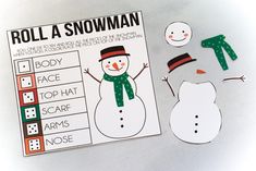 roll a snowman game for kids to play with