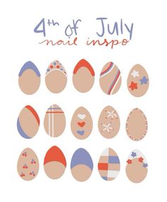 Short Nails Fourth Of July, 4th Of July Inspo Nails, Nail Designs For Fourth Of July, July 4 Nail Designs, Cute Short Gel Nails 4th Of July, Almond Shape 4th Of July Nails, Almond Nails 4th Of July, Simple Fourth Of July Nails Almond, Almond Fourth Of July Nails