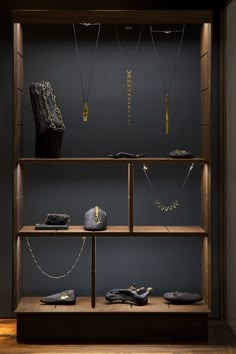 a display case filled with lots of jewelry