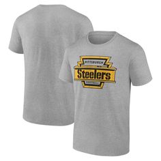 Show your team pride all season long with this T-Shirt. This classic crew neck tee is crafted from soft, breathable fabric for all-day comfort. The bold graphics are the perfect way to demonstrate your fandom, whether you're at the game or just running errands around town. Steelers Gear, Pittsburgh Steelers Football, Steelers Football, Nfl Gear, Team T Shirts, Bold Graphics, Pittsburgh Steelers, Crew Neck Tee, Heather Gray