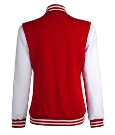 Red and White Varsity Jacket
Your wardrobe needs the perfect fleece jacket, and this women's white and red letterman jacket is just the ticket. The unique fashion details and cozy fabric will keep you feeling warm, looking sharp, and going strong through everyday wear for years to come. Pair it with any number of your favorite tees to add a touch of country style to your casual look.