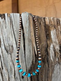 Handcrafted by Navajo artist Lucinda Sardo, this Copper Turquoise Choker is a stunning piece of jewelry. The unique combination of turquoise and copper makes it a one-of-a-kind accessory, while the 12" length and 3" extender provide versatility and comfort. Elevate your style with this expertly crafted choker. Southwestern Turquoise Necklace With Patina, Southwestern Brown Copper Jewelry, Stretch Beaded Bracelets Diy, Turquoise Choker, Southwest Jewelry, Navajo Jewelry, Bracelets Diy, American Southwest, Kids Earrings