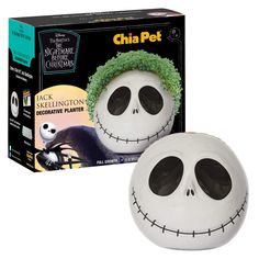 the jack skellingon decorative planter is in front of a box