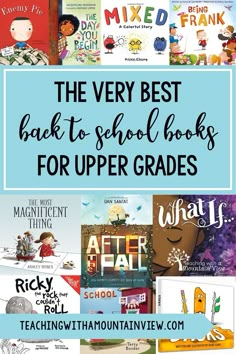 the very best back to school books for upper grade