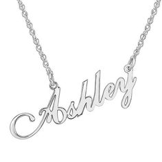 Keep your name or the name of someone you love close to your heart with this script name necklace.Personalize: Up to 8 characters in script fontIncluded: 1 Necklace(s)Features: Personalized, Quick ShipJewelry Closure: Spring Ring ClaspLink Construction: HollowMetal Color: WhiteChain Length: 16 InchChain Width: 1.25 MillimetersChain Construction: RopeCare: Wipe CleanMetal: Sterling SilverNecklace Type: Name NecklacesAssembled in the US from Imported Materials Mother's Day White Gold Name Necklaces, Custom Classic Necklace For Anniversary, Classic White Gold Personalized Necklace, Classic Personalized White Gold Custom Necklace, Classic Name Necklaces For Anniversary, Classic Personalized Name Necklaces, Classic Custom Name Necklace In White Gold, Name Necklaces, Necklace White