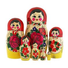 7 Nested Matreshka Dolls, Classic Design Semenovskaya 7.5 Beautiful Drinking Glasses, Ancient Recipes, Christmas Week, Russian Nesting Dolls, Matryoshka Doll, Doll Handmade, Nesting Dolls, Wooden Dolls, Miniature Art